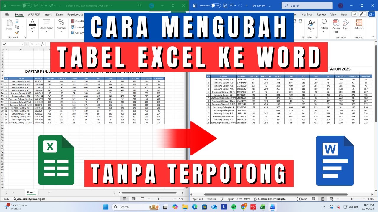 5 Rahasia Cara Mengubah Excel ke Word Tanpa Terpotong di 2026
