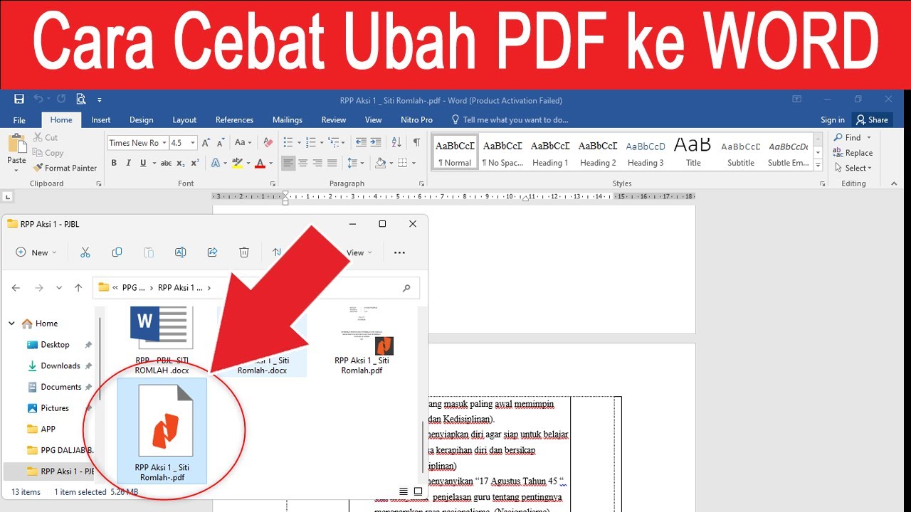 Ternyata Ini Cara Mudah Hapus Halaman Kosong di Word Setelah Mengubah Dri PDF ke Word