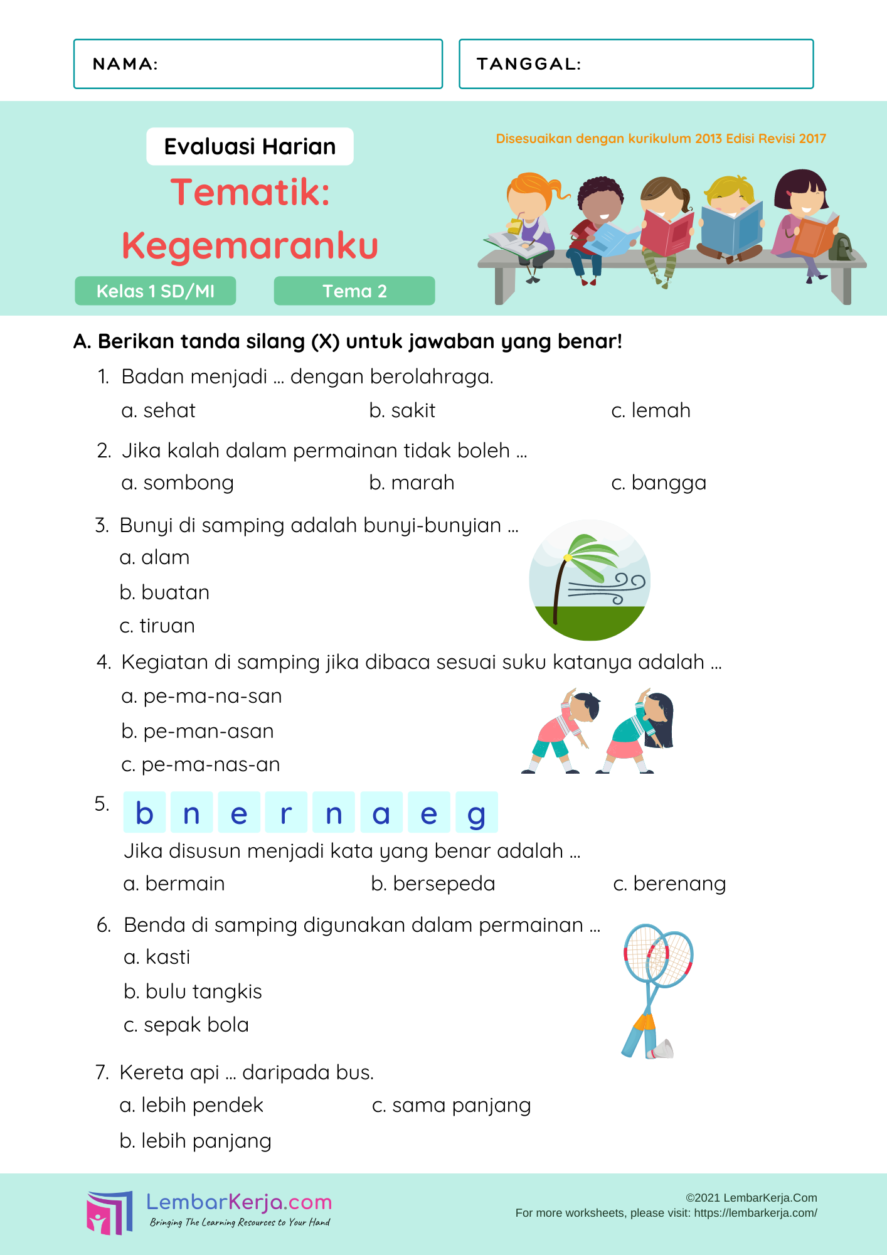 7 Contoh Soal Kelas 1 Tema 6 & 7 yang Wajib Dikuasai Sebelum Ujian Akhir 2026