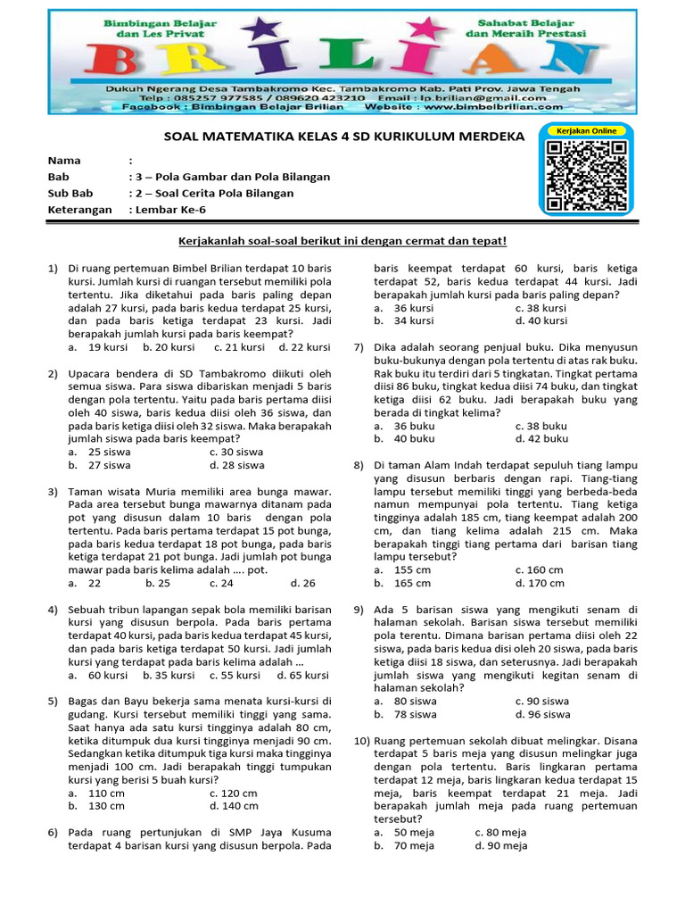 Cara Cepat Kuasai Soal Matematika, kumpulan soal cerita bilangan bulat kelas 4 sd lengkap