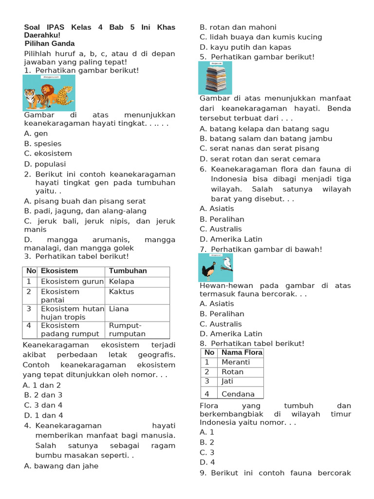 Kumpulan Soal C5 IPS Kelas 4 Semester 2 Terbaru 2026 Beserta Kunci Jawaban dan Pembahasan Lengkap